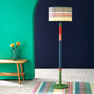 Colourful floor lamp.
