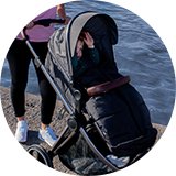 Pushchair footmuffs.