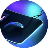 STEALTH Light Up XL Gaming Mat - Black.