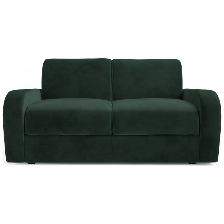 Jay-Be Deco Velvet 2 Seater Sofa Bed - Dark Green 0