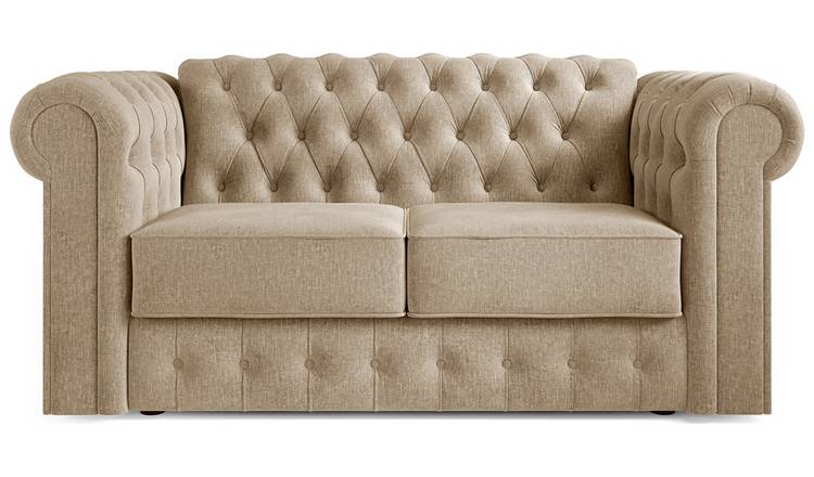  Jay-Be Chesterfield Fabric 2 Seater Sofa Bed - Stone