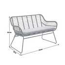 Ross rattan deals effect garden bench