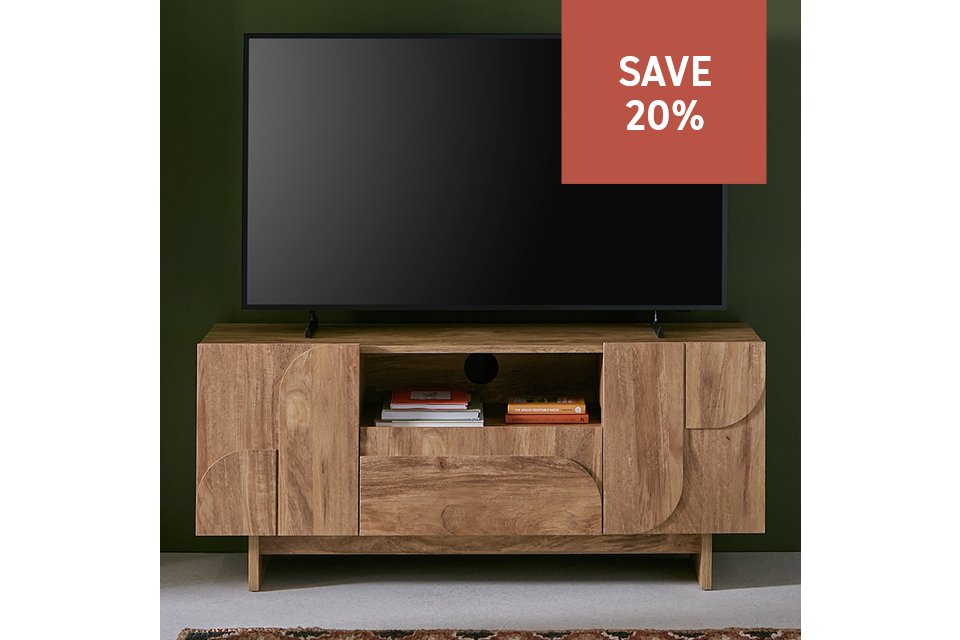 Our latest offers. Save 20 percent on selected TV units with code TVUNIT20.