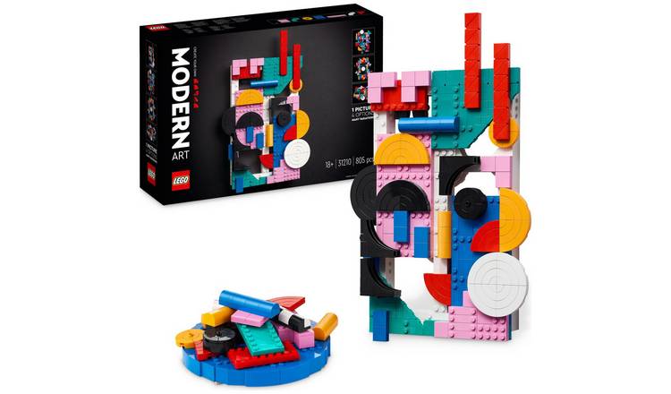 Buy LEGO ART Modern Art Colourful Abstract Wall Canvas Set 31210 LEGO Argos