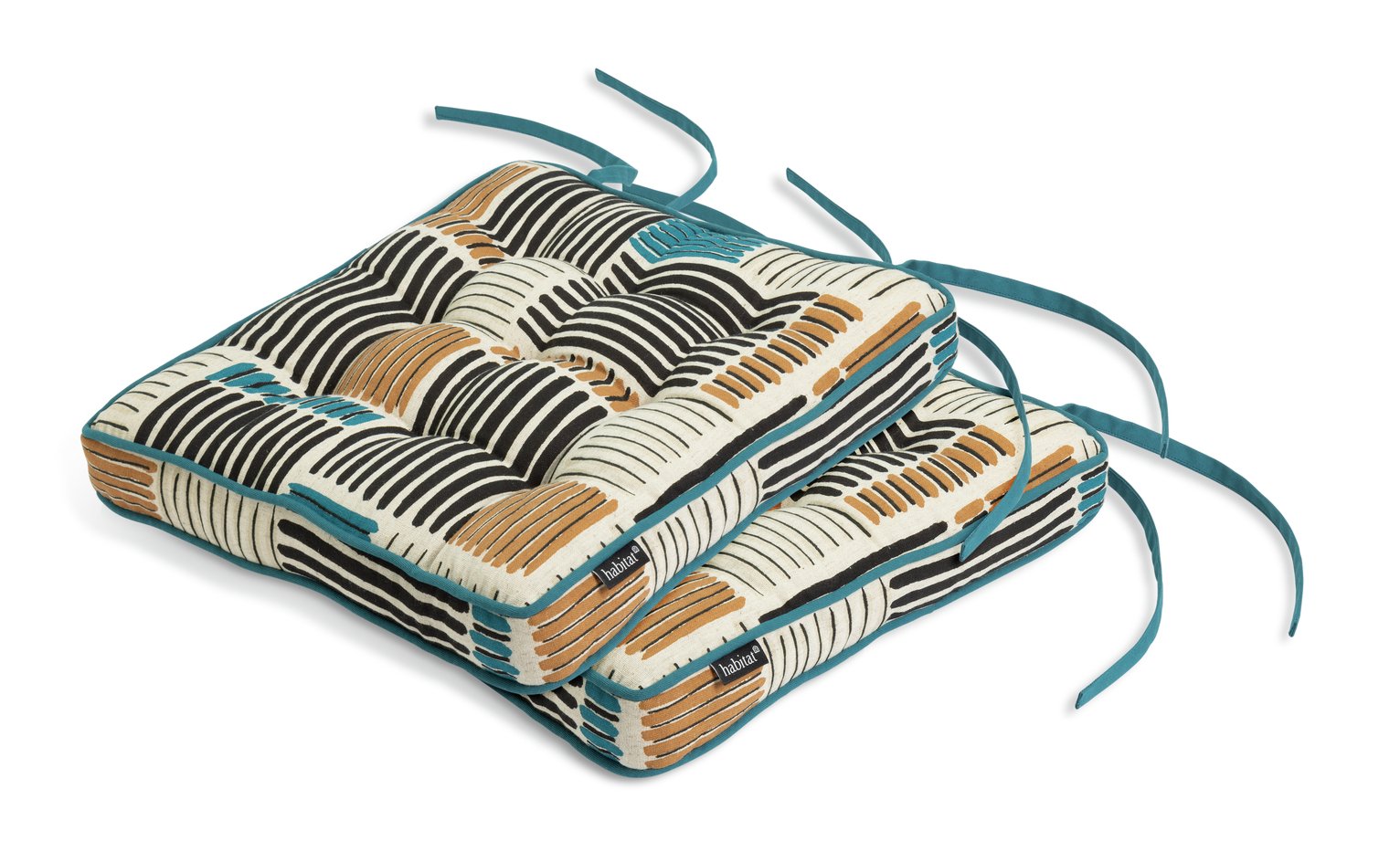 Habitat Abstract Lines Pack of 2 Seat Cushions