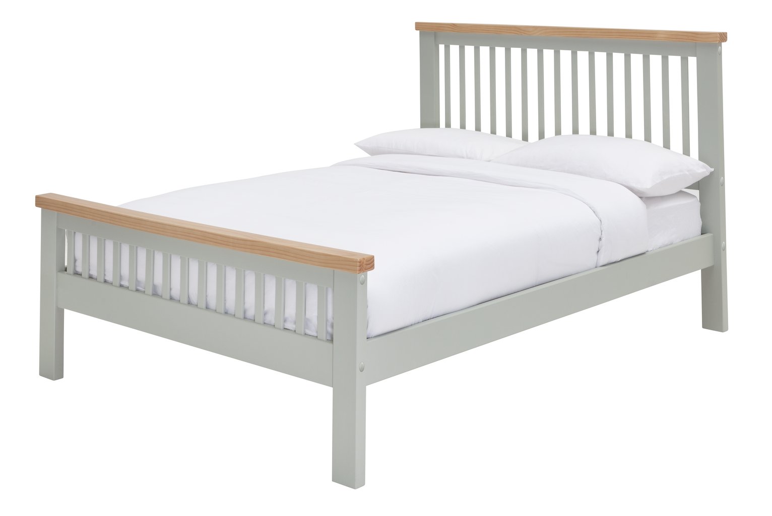 Argos Home Aubrey Kingsize Wooden Bed Frame - Sage Green