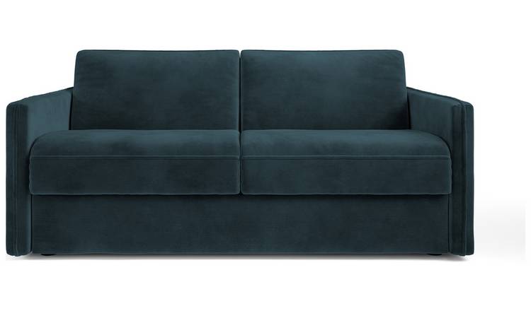 Jay-Be Slim Velvet 3 Seater Sofa Bed - Ink Blue