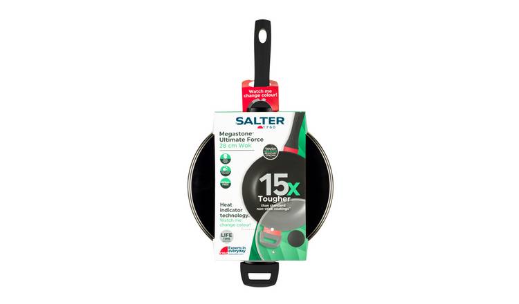 Salter 15x Mega Thermo 28cm Aluminium Wok With Lid