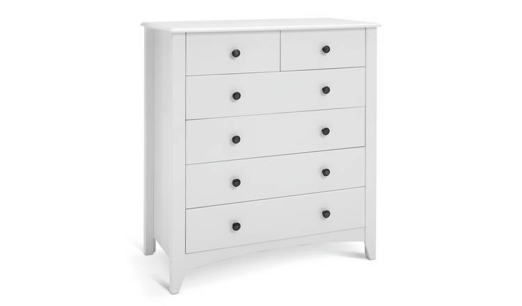 Habitat Minato Slim 6 Drawer Chest - White