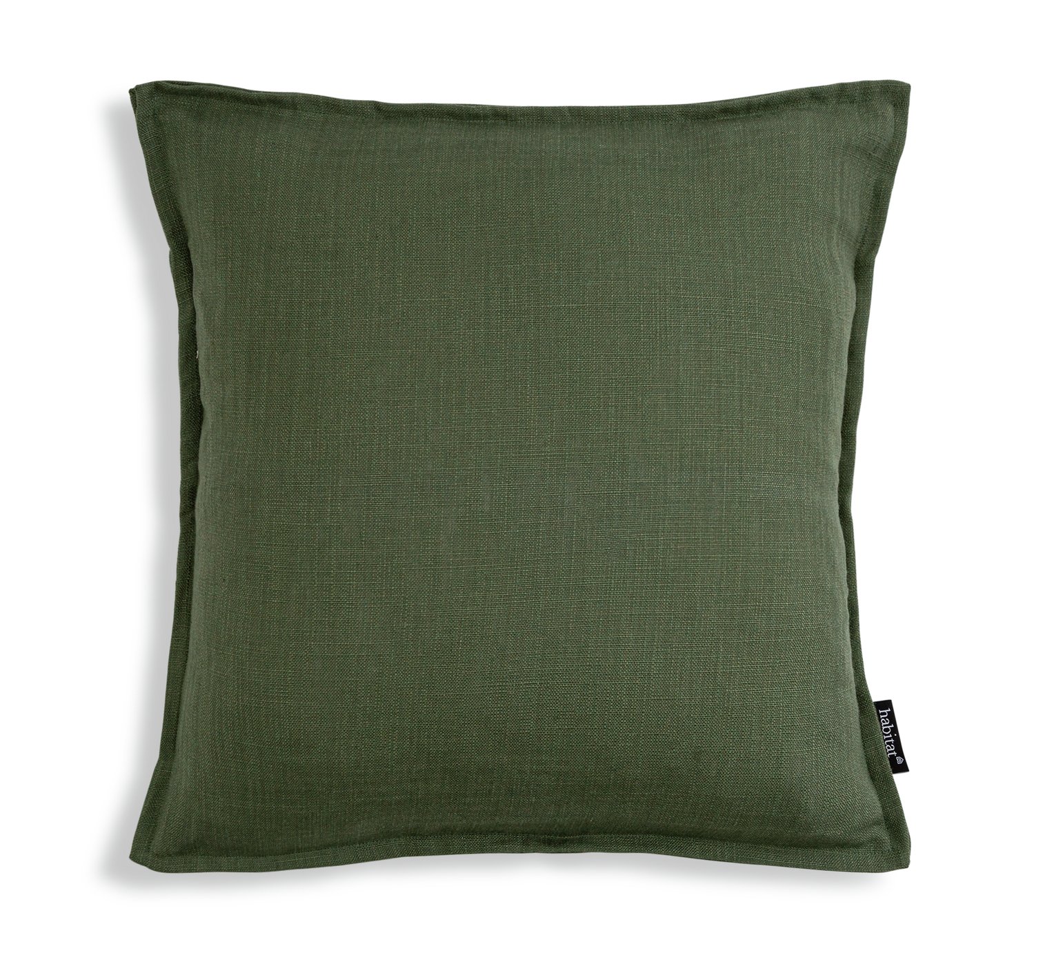Habitat Linen Look Cushion - Olive - 50x50cm