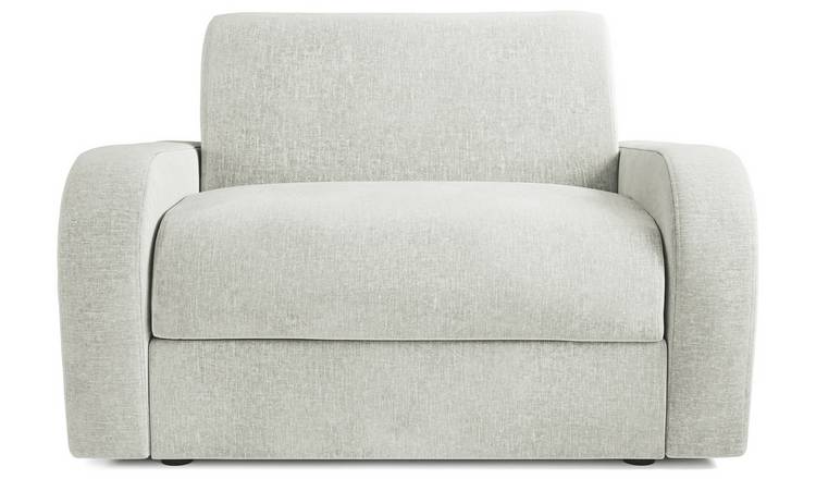 Jay-Be Deco Fabric Love Chair Sofa Bed - Light Grey