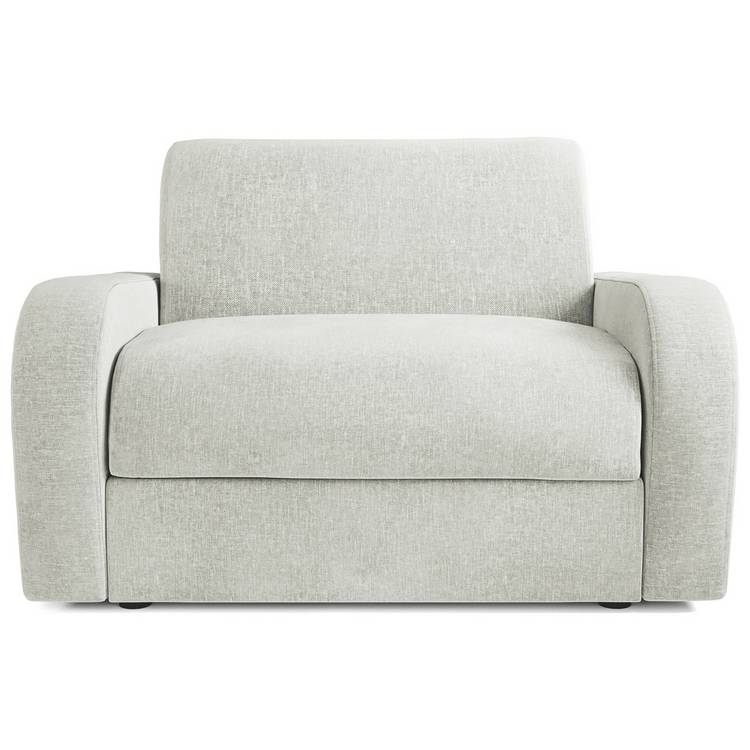 Jay-Be Deco Fabric Love Chair Sofa Bed - Light Grey 0