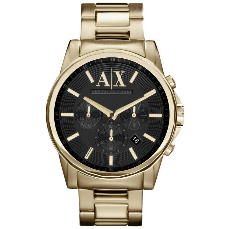 Armani Exchange Men's Gold Coloured Stainless Steel Watch 0