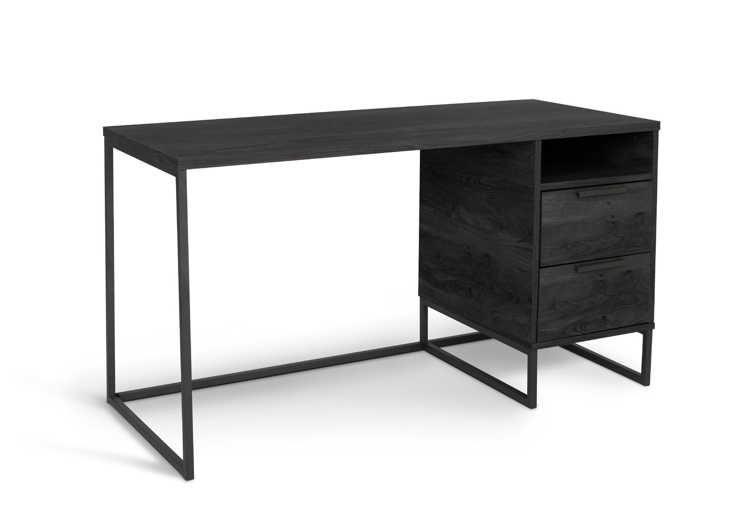 Habitat Nomad 2 Drawer Office Desk - Black