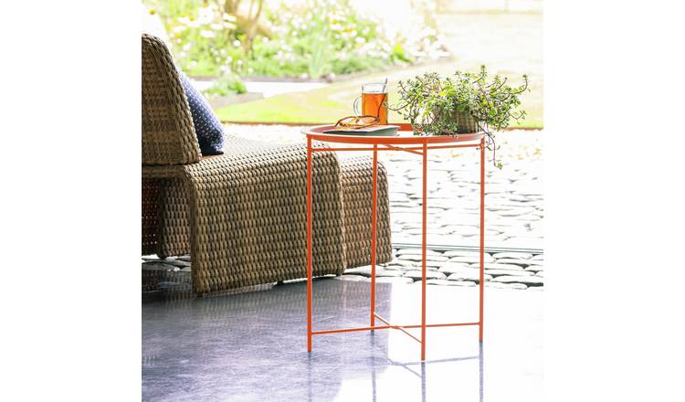 Orange side table deals outdoor