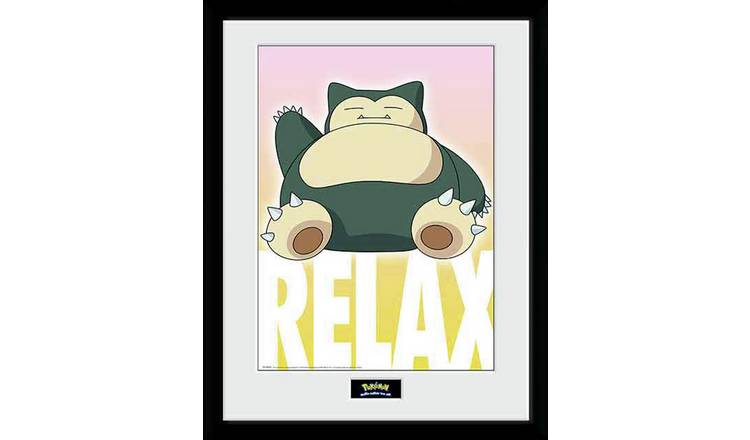 Pokémon Snorlax Framed Wall Print - 40x30cm