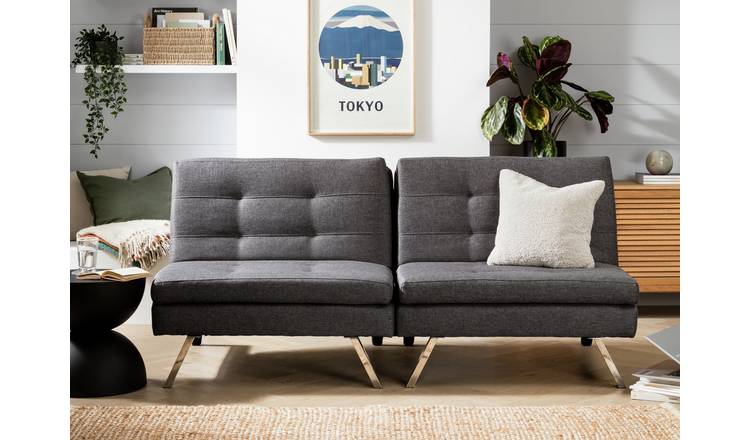 Buy Habitat Andy Fabric 3 Seater Clic Clac Sofa Bed - Grey, Sofabeds