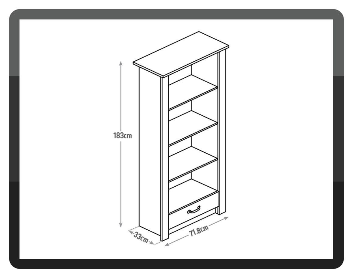 Argos Home Ohio 3 Shelf 1 Drawer Bookcase - Oak Effect