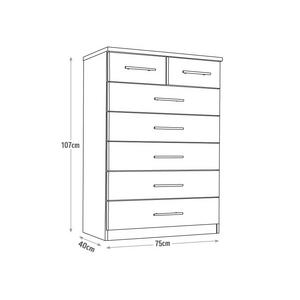Buy Argos Home Normandy 5 2 Drawer Chest of Drawers White