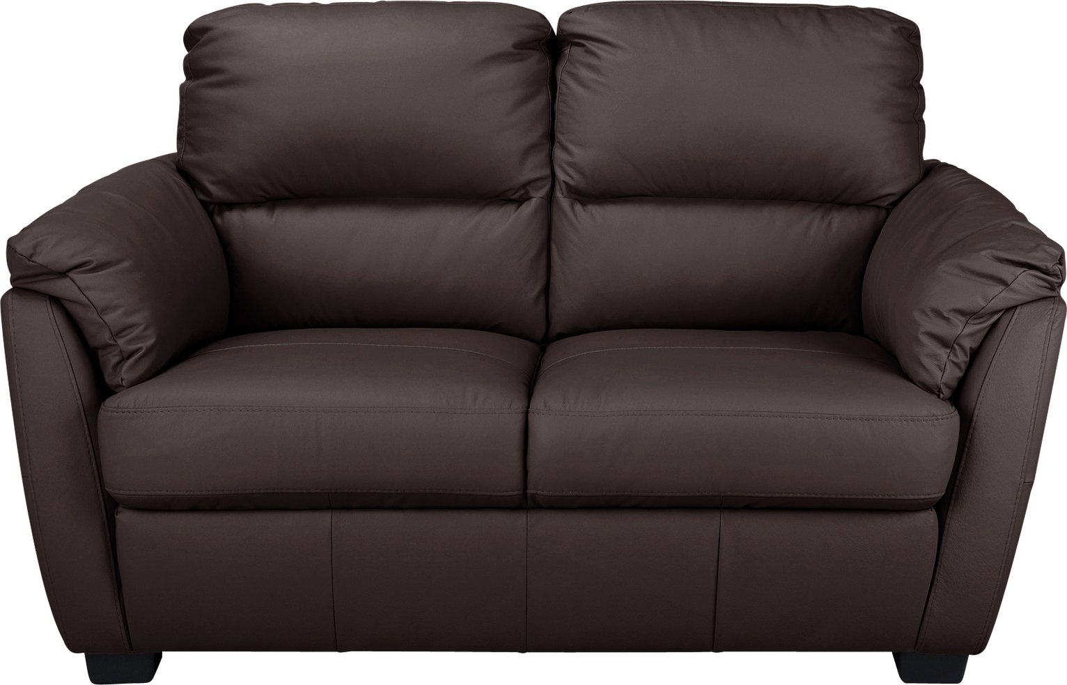 Argos Home Trieste 2 Seater Leather Sofa - Dark Brown