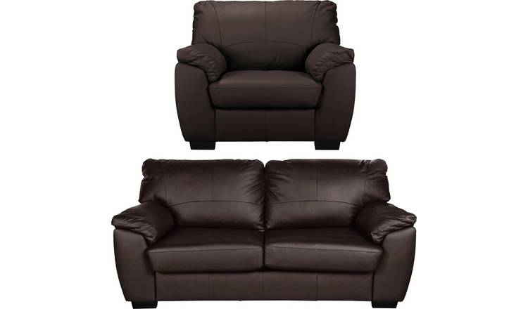 Leather deals armchairs argos