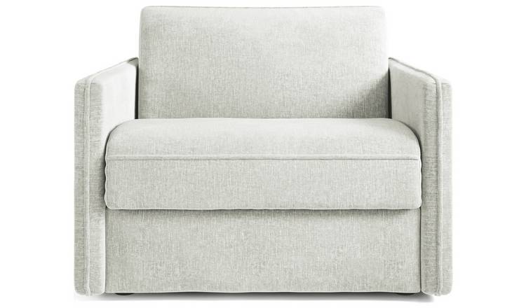 Jay-Be Slim Fabric Cuddle Chair Sofa Bed - Light Grey