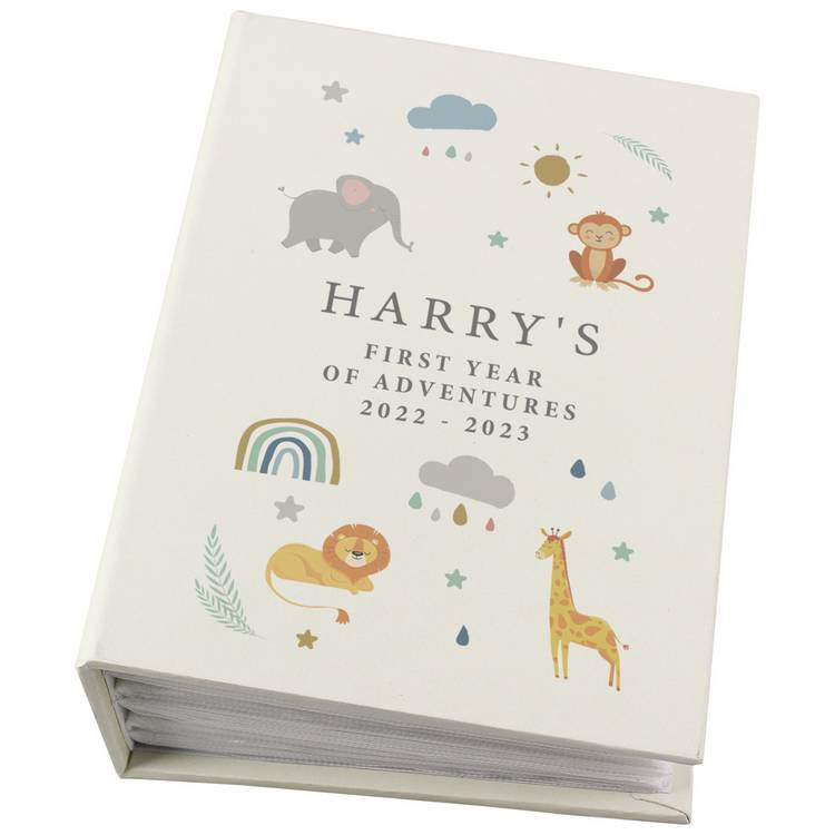 Personalised Message Safari Animals Photo Album 0