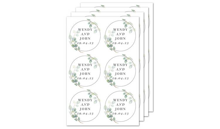 Personalised Message Botanical Sticker Set