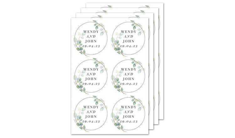 Personalised Message Botanical Sticker Set