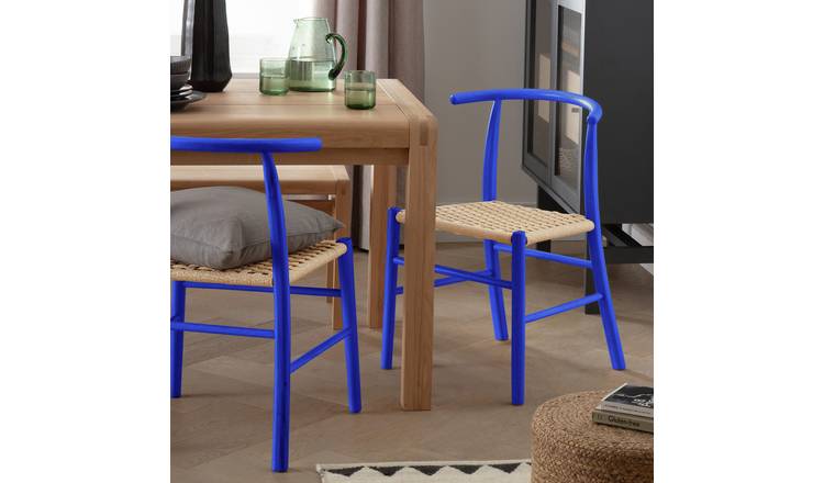 Habitat 60 Scottie Oak Dining Chair - Blue