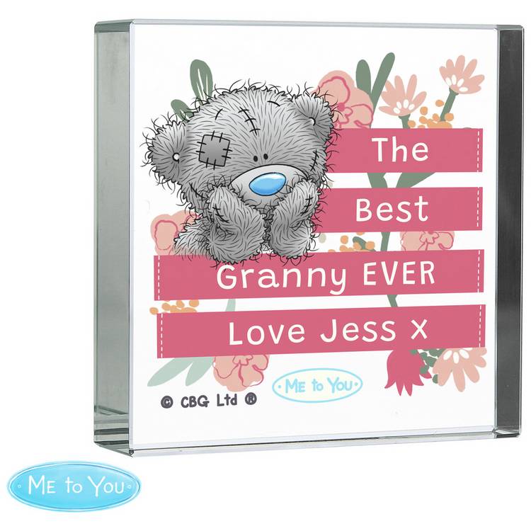 Personalised Message Me To You Floral Crystal Token 0