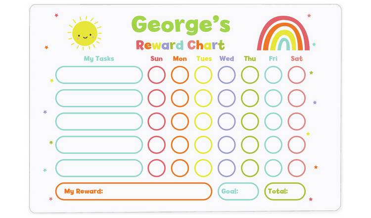 Personalised Message Rewards Chart And Dry Wipe Marker Pen