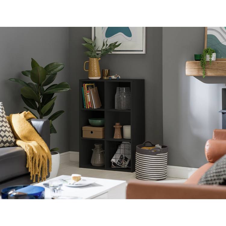 Argos Home Squares 6 Cube Storage Unit - Black 0