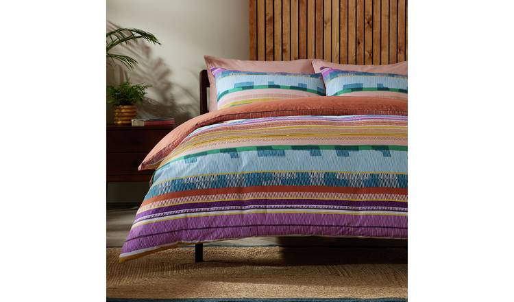 Habitat Variegated Stripe Bedding Set - King size