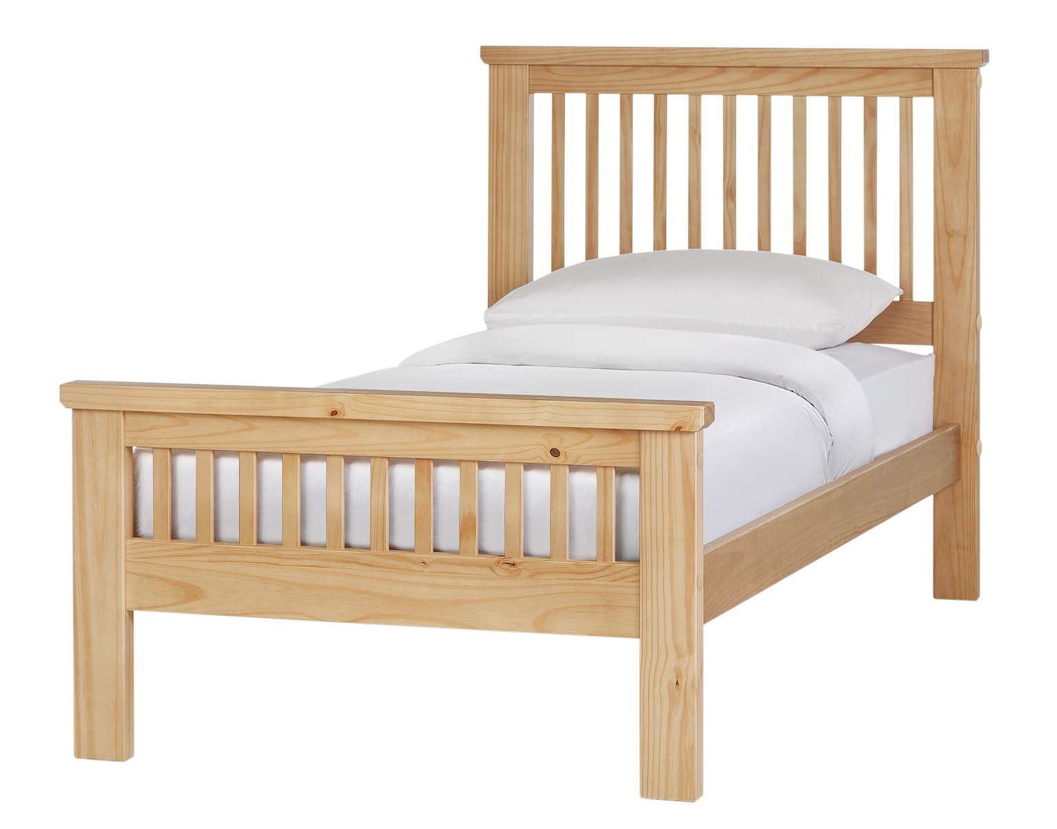 Argos Home Aubrey Single Wooden Bed Frame - Oak Stain