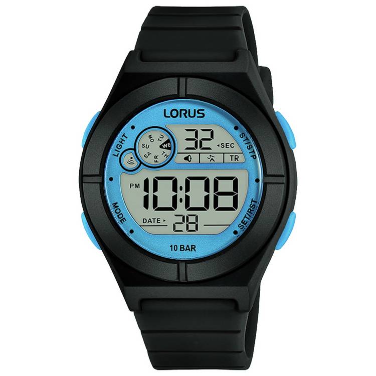 Lorus Boys Black Blue Digital Watch 0