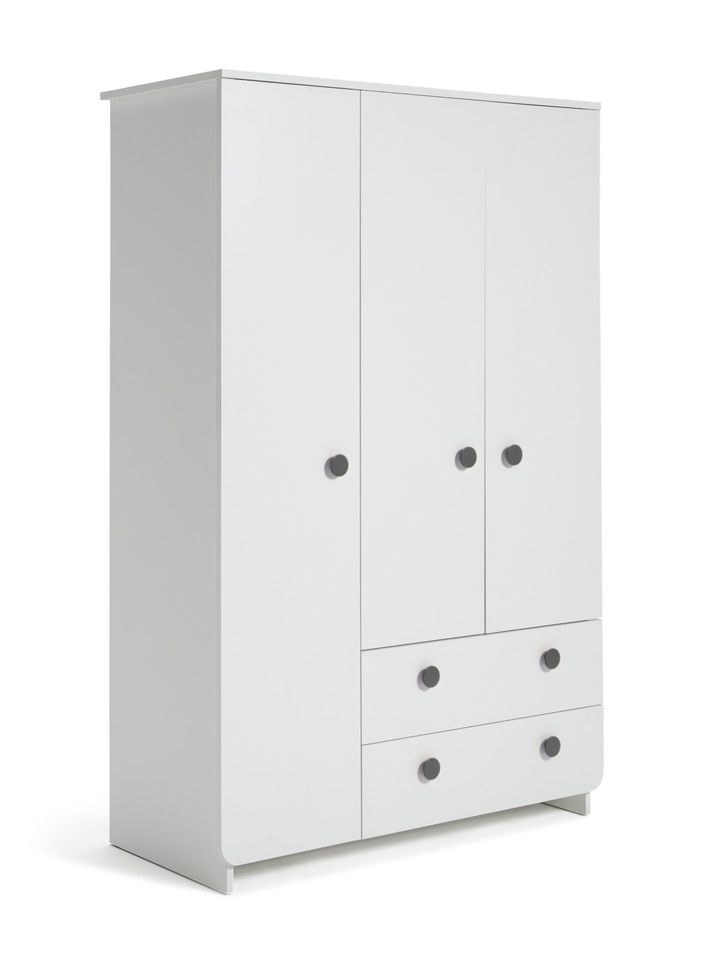 Habitat Kids Rudi 3 Door Wardrobe - White and Grey