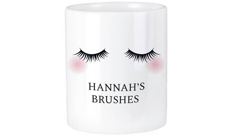 Personalised Message Eyelashes Print Ceramic Storage Pot