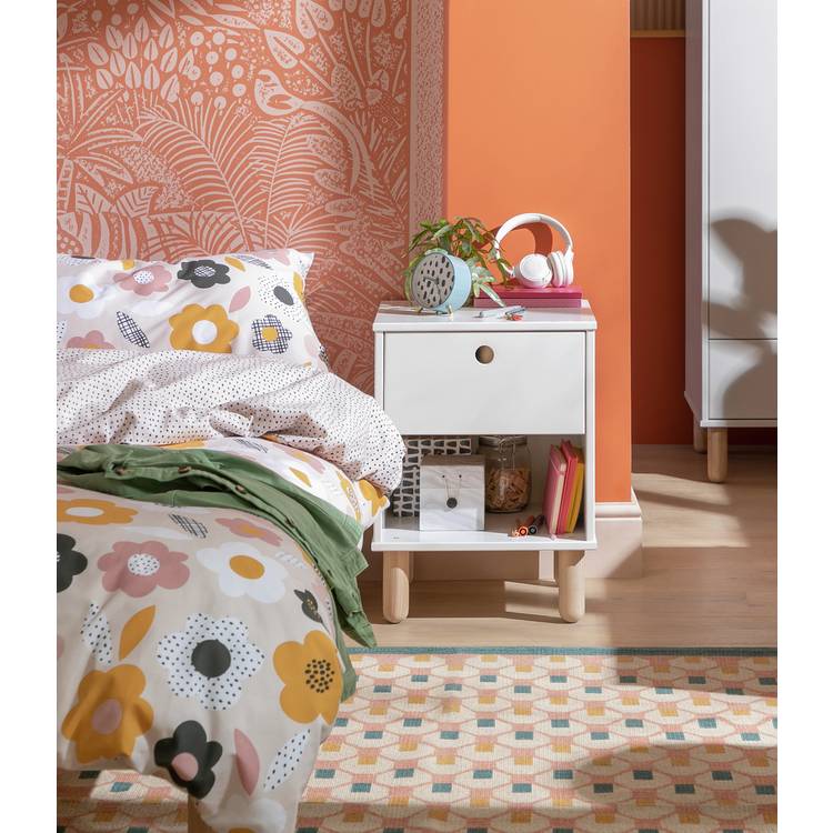 Habitat Kids Eden 1 Drawer Bedside Table - White 0