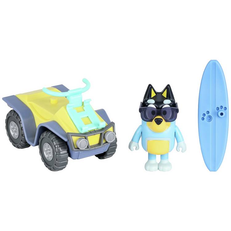 Bluey Beach S9 Vehicle And Figure Beach Squad 0