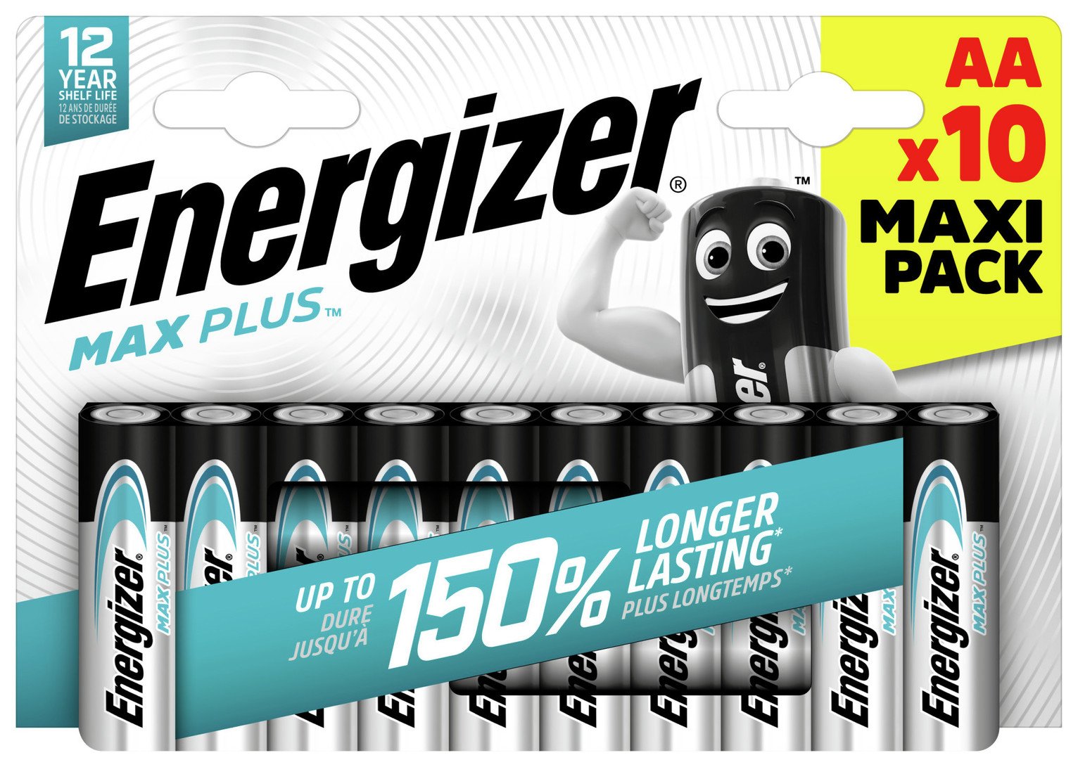 Energizer Max Plus AA Batteries - Pack of 10
