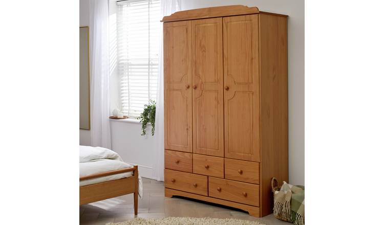 Argos deals pine wardrobe