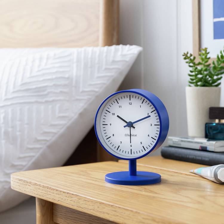 Habitat Analogue Alarm Clock - Blue 0