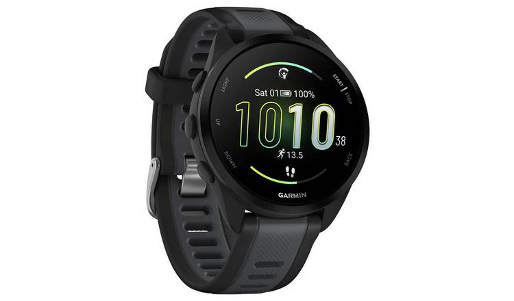 Buy Garmin Forerunner 165 Music Smart Watch Black Fitness and activity trackers Argos