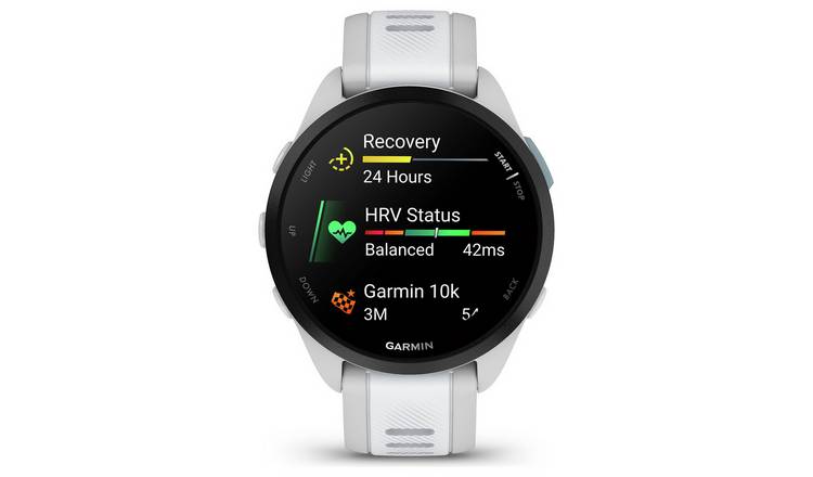 Buy Garmin Forerunner 165 GPS Running Smart Watch Mist Grey Fitness and activity trackers Argos