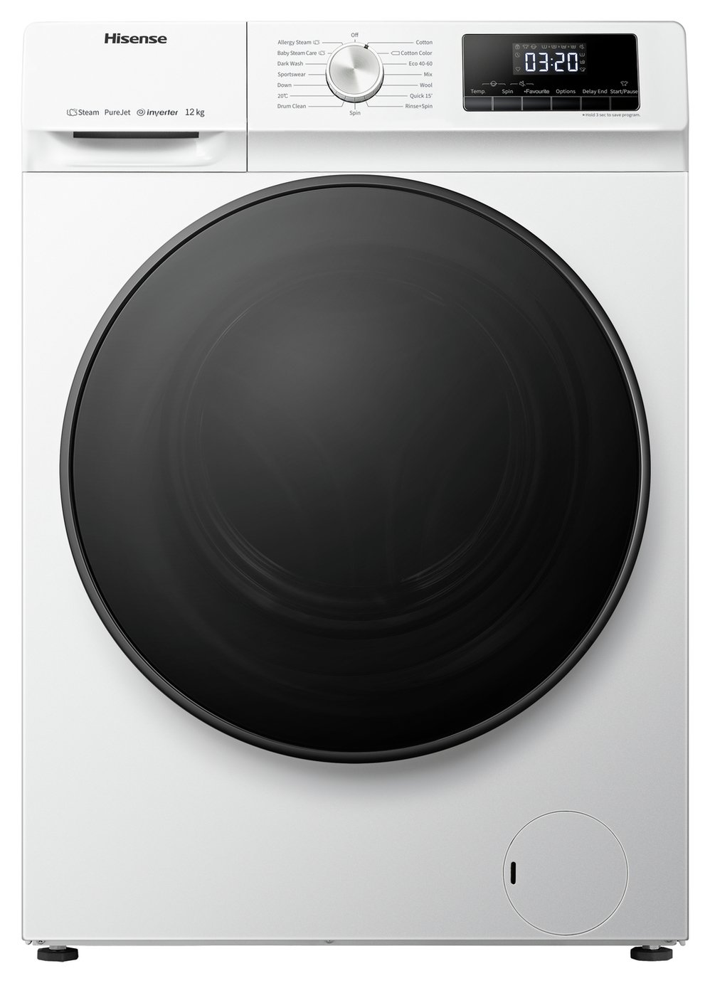 Hisense WFQA1214EVJM 12KG 1400 Spin Washing Machine - White