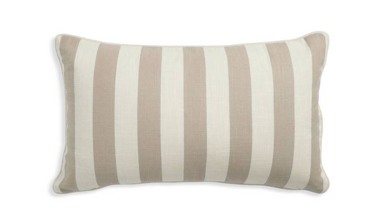 Habitat Striped Cushion - Neutral - 30x50cm