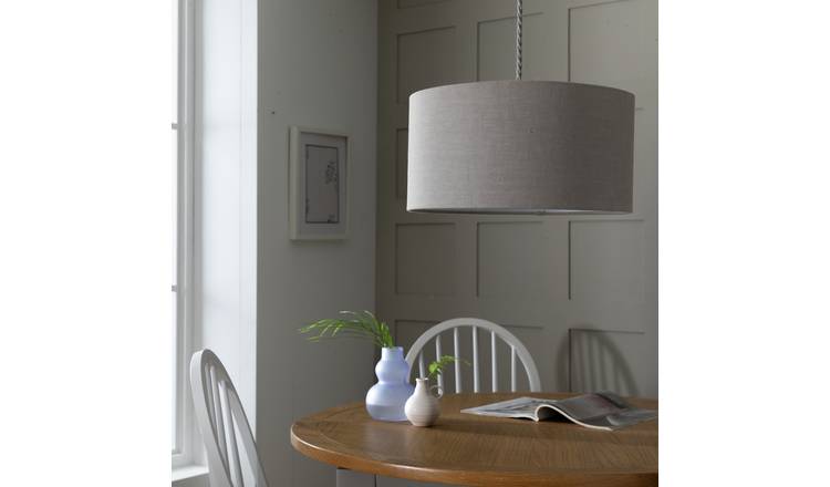 Grey large deals lamp shade