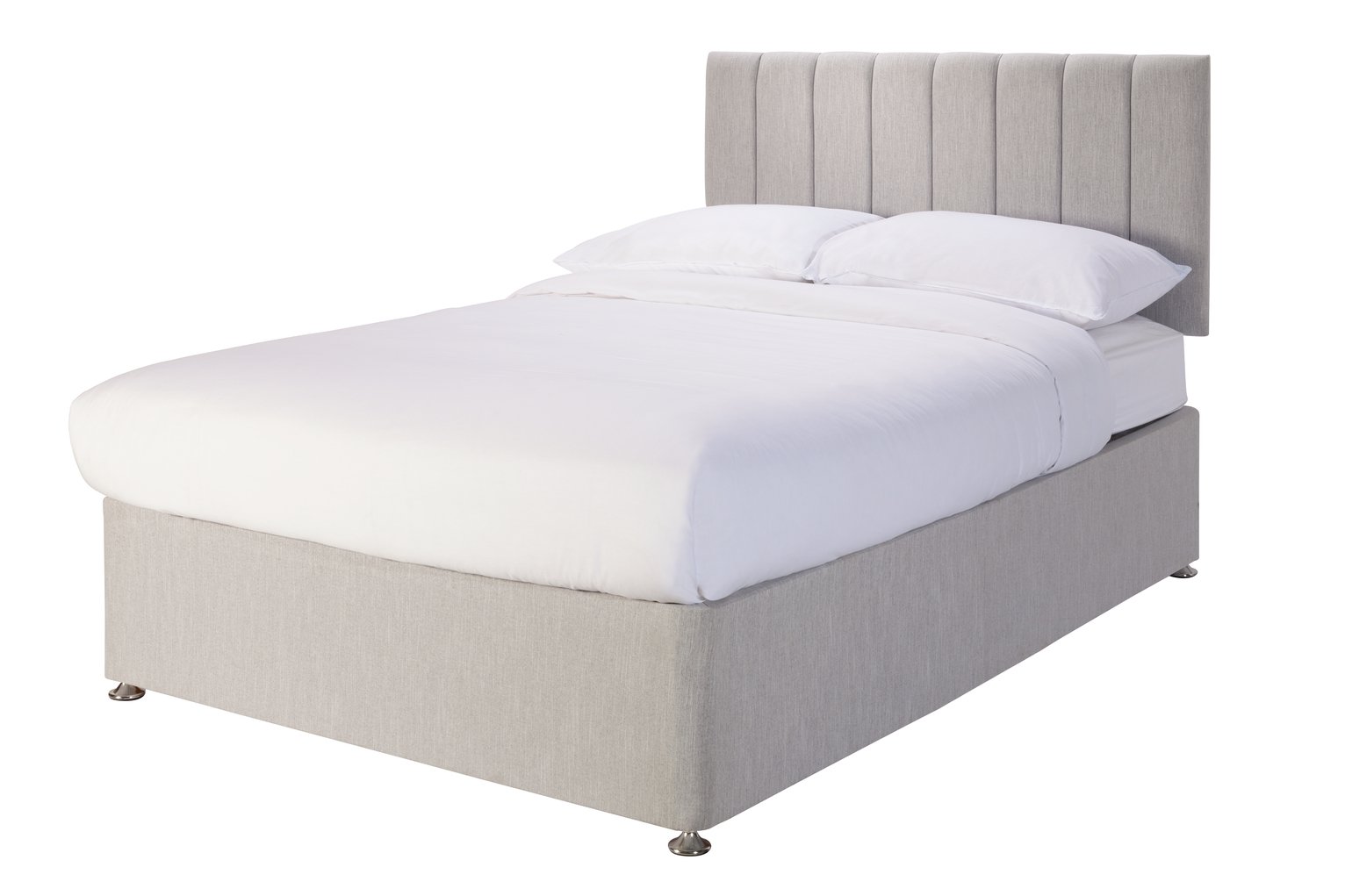 Argos Home Bircham Memory Small Double Divan - Light Grey