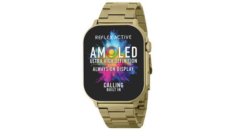 Reflex Active XL Gold Coloured Strap Calling Smart Watch